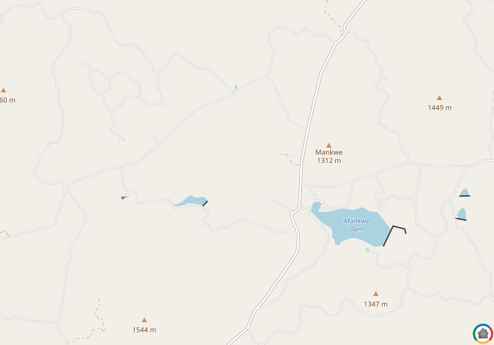 Map location of Pilanesberg